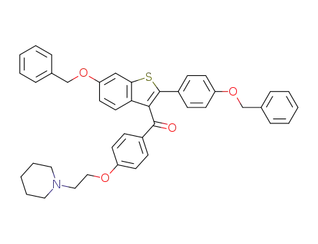 6-benzyloxy-2-(4-benzyloxyphenyl)-3-[4-(2-piperidinoethoxy)benzoyl]benzo[b]thiophene