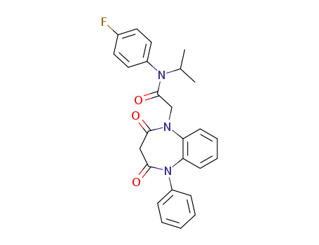 2-(2,4-dioxo-5-phenyl-2,3,4,5-tetrahydro-benzo[b][1,4]diazepin-1-yl)-N-(4-fluoro-phenyl)-N-isopropyl-acetamide