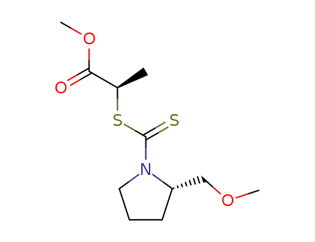 2(R)-((S)-2-Methoxymethylpyrrolidin-1-ylthiocarbonylthio)-propansaeuremethylester