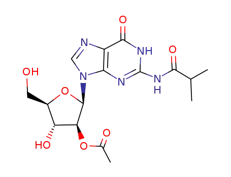 Acetic acid (2R,3S,4R,5R)-4-hydroxy-5-hydroxymethyl-2-(2-isobutyrylamino-6-oxo-1,6-dihydro-purin-9-yl)-tetrahydro-furan-3-yl ester