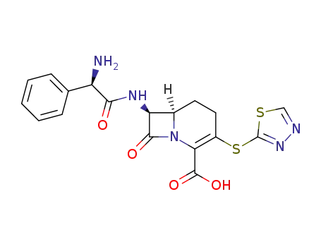 (6R,7S)-7-((R)-2-Amino-2-phenyl-acetylamino)-8-oxo-3-([1,3,4]thiadiazol-2-ylsulfanyl)-1-aza-bicyclo[4.2.0]oct-2-ene-2-carboxylic acid
