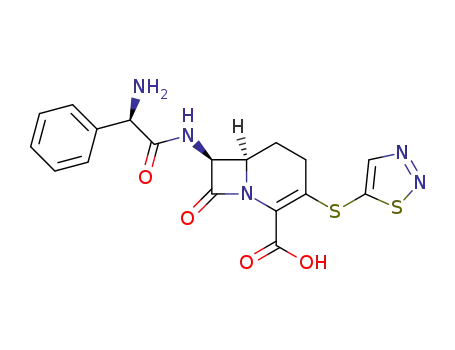 (6R,7S)-7-((R)-2-Amino-2-phenyl-acetylamino)-8-oxo-3-([1,2,3]thiadiazol-5-ylsulfanyl)-1-aza-bicyclo[4.2.0]oct-2-ene-2-carboxylic acid