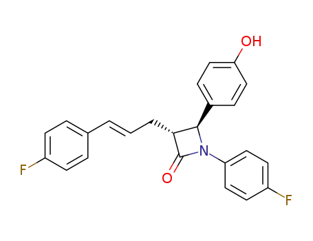 1-(4-fluorophenyl)-3-[3-(4-fluorophenyl)-2-E-propenyl]-4-(4-hydroxyphenyl)-2-azetidinone