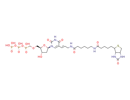 5-[3-(N-biotinyl-6-aminohexanoylamino)propen-1-yl]-5'-O-(β,γ-diphosphoryl-α-phosphonomethyl)-2'-deoxyuridine