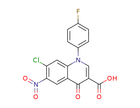 7-chloro-1-(4-fluorophenyl)-1,4-dihydro-6-nitro-4-oxoquinoline-3-carboxylic acid