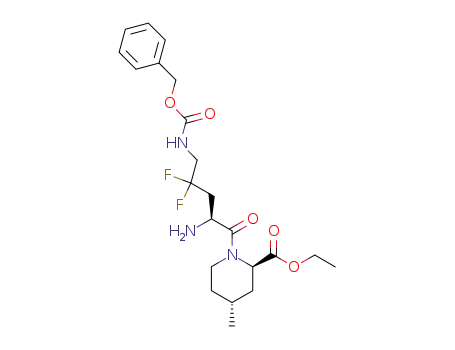 (2R,4R)-1-((S)-2-Amino-5-benzyloxycarbonylamino-4,4-difluoro-pentanoyl)-4-methyl-piperidine-2-carboxylic acid ethyl ester