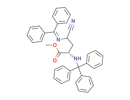 (S)-4-(Benzhydrylidene-amino)-4-cyano-2-(trityl-amino)-butyric acid methyl ester