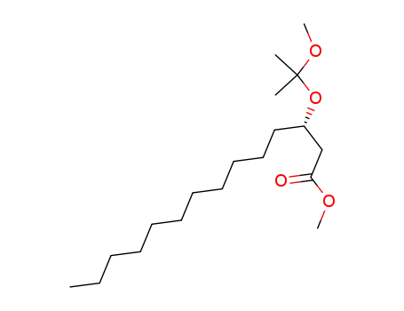 Molecular Structure of 239136-78-8 (METHYL-3-(1-METHYL-1-METHOXYETHOXY)-TETRADECANOATE)