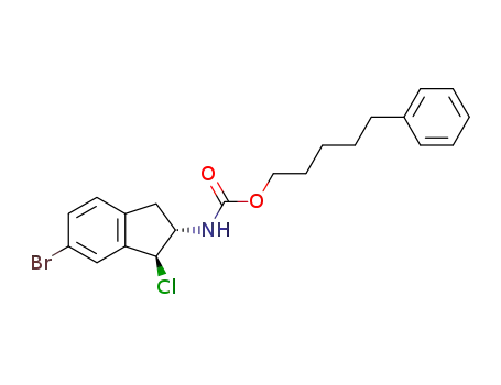 ((1S,2S)-6-Bromo-1-chloro-indan-2-yl)-carbamic acid 5-phenyl-pentyl ester