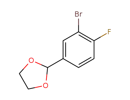 Molecular Structure of 77771-04-1 (2-(3-Bromo-4-fluorophenyl)-1,3-dioxolane)