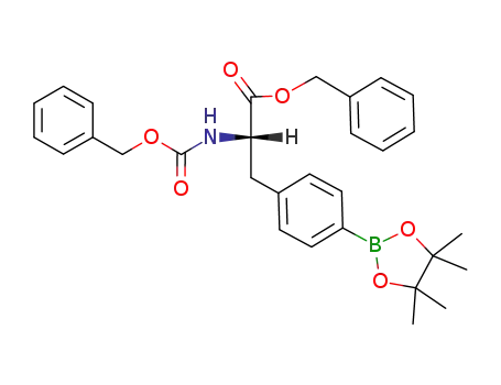 N-benzyloxycarbonyl-4-(2,3-dimethyl-2,3-butanediolatoboryl)-L-phenylalanine benzyl ester