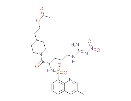3-methylquinoline-8-sulfonic acid {4-(3-nitroguanidino)-1(S)-[4-(2-acetoxyethyl)piperidin-1-ylcarbonyl]butyl}amide