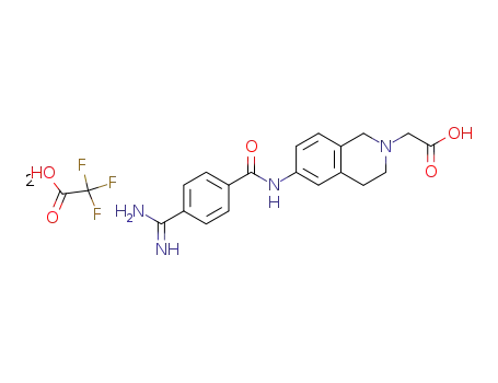 6-[[[4-(aminoiminomethyl)phenyl]carbonyl]amino]-1,2,3,4-tetrahydroisoquinolineacetic acid trifluoroacetate