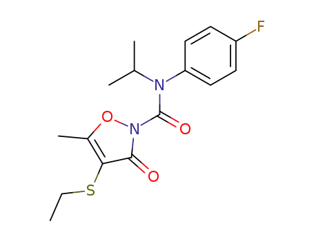 4-ethylsulfanyl-5-methyl-3-oxo-3H-isoxazole-2-carboxylic acid (4-fluoro-phenyl)-isopropyl-amide