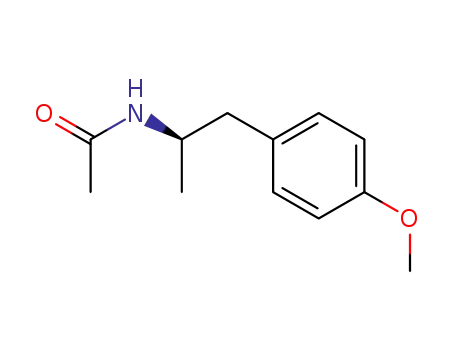 Molecular Structure of 86073-42-9 (Acetamide, N-[(1R)-2-(4-methoxyphenyl)-1-methylethyl]-)
