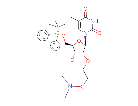 Molecular Structure of 212061-27-3 (Uridine,
2'-O-[2-[(dimethylamino)oxy]ethyl]-5'-O-[(1,1-dimethylethyl)diphenylsilyl]-
5-methyl-)