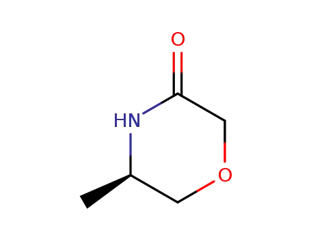 Molecular Structure of 119844-67-6 ((5R)-5-methylmorpholin-3-one)