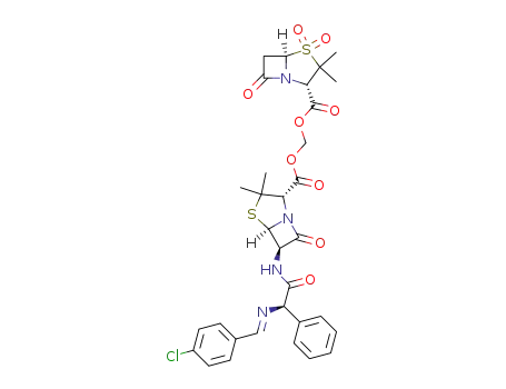 1,1-dioxopenicillanoyloxymethyl 6-[D-α-(4-chlorophenylmethylidenaminophenylacetamido)]penicillanate