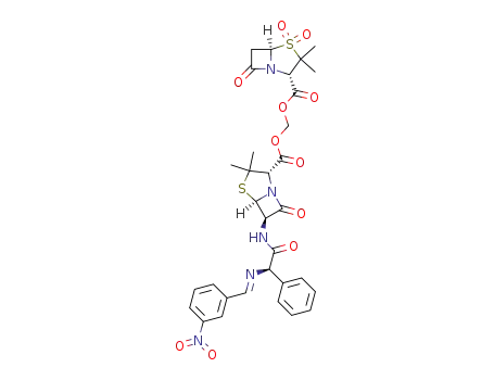 1,1-dioxopenicillanoyloxymethyl 6-[D-α-(3-nitrophenylmethylidenaminophenylacetamido)]penicillanate