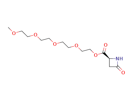 Molecular Structure of 372515-10-1 (2-Azetidinecarboxylic acid, 4-oxo-, 3,6,9,12-tetraoxatridec-1-yl ester,
(2S)-)