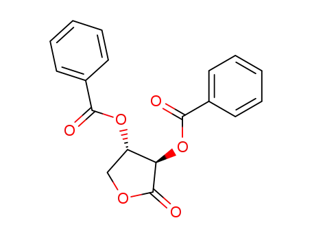 Molecular Structure of 538368-86-4 ((3R,4S)-3,4-bis (benzoyloxy) dihydro-2(3H)- Furanone)