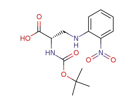 Molecular Structure of 175211-37-7 (L-Alanine, N-[(1,1-dimethylethoxy)carbonyl]-3-[(2-nitrophenyl)amino]-)