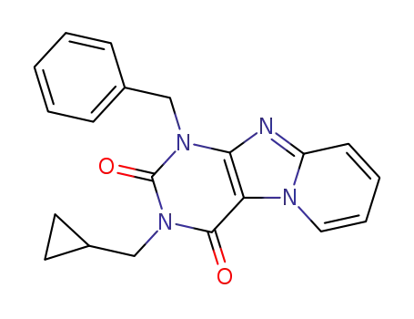 1-benzyl-3-cyclopropylmethyl-1H-1,3,4b,9-tetraaza-fluorene-2,4-dione