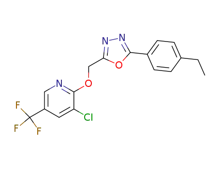 2-(5-(trifluoromethyl)pyridiloxymethyl)-5-(4-ethylphenyl)-1,3,4-oxadiazole