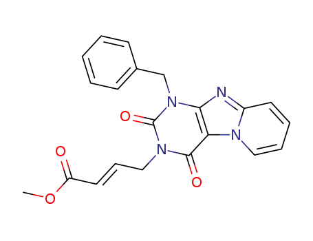 4-(1-benzyl-2,4-dioxo-1,4-dihydro-2H-1,3,4b,9-tetraaza-fluoren-3-yl)-but-2-enoic acid methyl ester