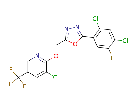 2-(5-(trifluoromethyl)pyridiloxymethyl)-5-(2,4-dichloro-5-fluorophenyl)-1,3,4-oxadiazole