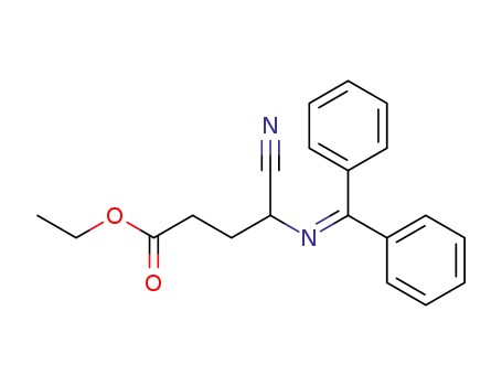 Molecular Structure of 82680-27-1 (Butanoic acid, 4-cyano-4-[(diphenylmethylene)amino]-, ethyl ester)