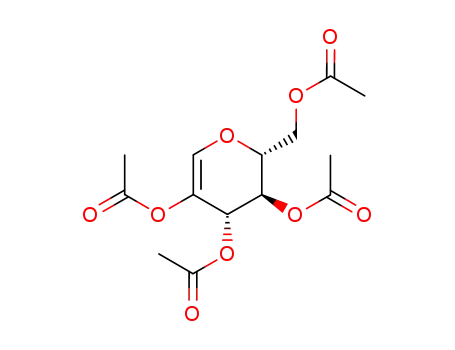 Molecular Structure of 3366-47-0 (2,3,4,5-TETRA-O-ACETYL-1-DEOXY-D-ARABINO-HEX-1-ENOPYRANOSE,)