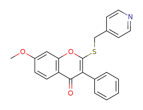 7-methoxy-3-phenyl-2-[(pyridin-4-ylmethyl)thio]-4H-1-benzopyran-4-one