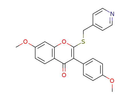7-methoxy-3-(4-methoxyphenyl)-2-[(pyridin-4-ylmethyl)thio]-4H-1-benzopyran-4-one