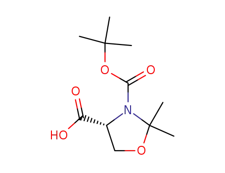 Molecular Structure of 660852-86-8 ((R)-2,2-DIMETHYL-OXAZOLIDINE-3,4-DICARBOXYLIC ACID 3-TERT-BUTYL ESTER)
