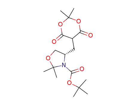 (4S)-4-(2,2-dimethyl-4,6-dioxo-[1,3]dioxan-5-ylmethyl)-2,2-dimethyl-oxazolidine-3-carboxylic acid tert-butyl ester