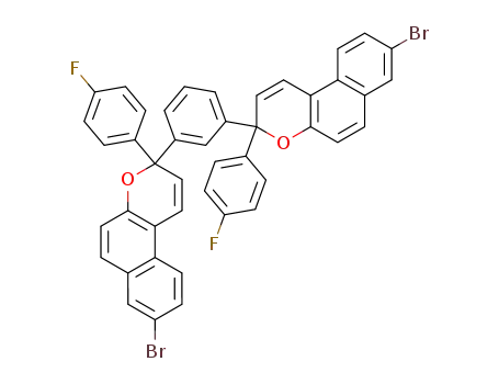 1,3-di-(8-bromo-3-p-fluorophenyl-[3H]-naphtho[2,1-b]pyran-3-yl)-benzene