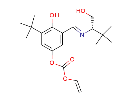 (S)-3-tert-butyl-4-hydroxy-5-[(1-tert-butyl-2-hydroxy-ethylimino)-methyl]-phenyl vinyl carbonate
