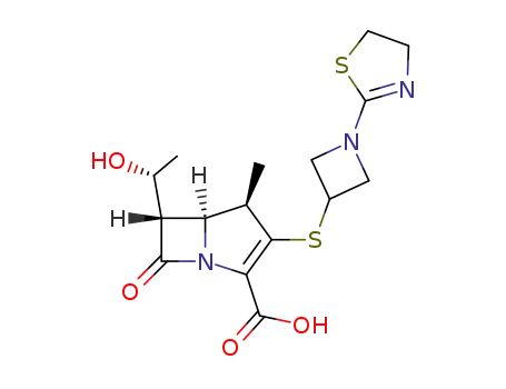(4R,5S,6S)-3-{[1-(4,5-dihydro-1,3-thiazol-2-yl)azetidin-3-yl]sulfanyl}-6-[(1R)-1-hydroxyethyl]-4-methyl-7-oxo-1-azabicyclo[3.2.0]hept-2-ene-2-carboxylic acid