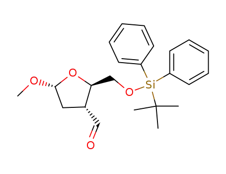 (2R,3R,5R)-2-(tert-Butyl-diphenyl-silanyloxymethyl)-5-methoxy-tetrahydro-furan-3-carbaldehyde