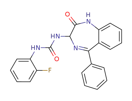 1-(2-fluoro-phenyl)-3-(2-oxo-5-phenyl-2,3-dihydro-1H-benzo[e][1,4]diazepin-3-yl)-urea