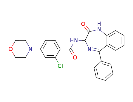 2-chloro-4-morpholin-4-yl-N-(2-oxo-5-phenyl-2,3-dihydro-1H-benzo[e][1,4]diazepin-3-yl)-benzamide