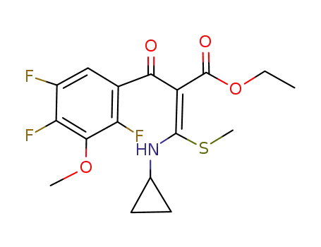 ethyl 3-cyclopropylamino-3-methylsulfanyl-2-(2,4,5-trifluoro-3-methoxybenzoyl)acrylate