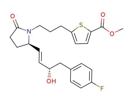 5-(3-{2R-[4-(4-fluoro-phenyl)-3S-hydroxy-but-1-enyl]-5-oxo-pyrrolidin-1-yl}-propyl)-thiophene-2-carboxylic acid methyl ester