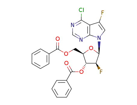 4-chloro-7-(2-deoxy-3,5-di-O-benzoyl-β-D-arabinofuranosyl)-5-fluoro-7H-pyrrolo[2,3-d]pyrimidine