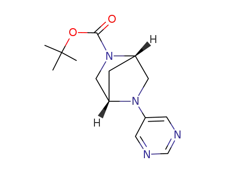 tert-butyl (1S,4S)-5-(5-pyrimidinyl)-2,5-diazabicyclo[2.2.1]heptane-2-carboxylate