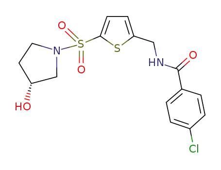 4-chloro-N-[(5-{[(3R)-3-hydroxypyrrolidin-1-yl]sulfonyl}thien-2-yl)methyl]benzamide
