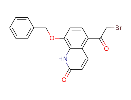 Molecular Structure of 100331-89-3 (8-BENZYLOXY-5-(2-BROMOACETYL)-2-HYDROXYQUINOLINE)