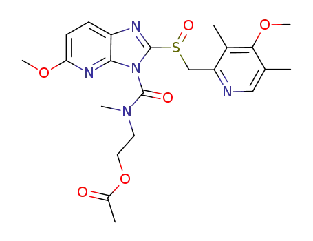 2-[[[5-methoxy-2-[[(4-methoxy-3,5-dimethyl-2-pyridyl)methyl]sulfinyl]-3H-imidazo[4,5-b]pyridin-3-yl]carbonyl](methyl)amino]ethyl acetate