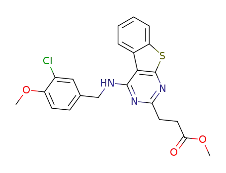 methyl 3-[4-(3-chloro-4-methoxybenzylamino)benzothieno-[2,3-d]pyrimidin-2-yl]propionate